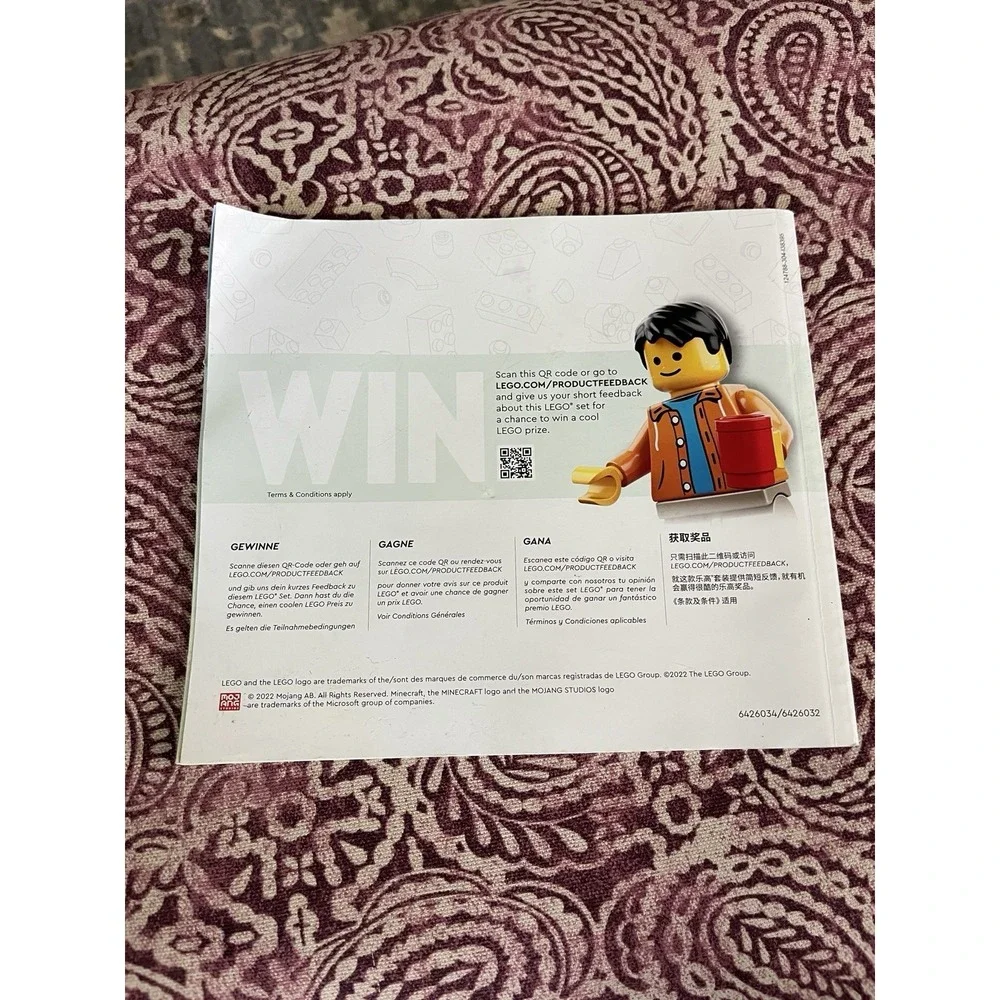 LEGO Minecraft 21186 The Ice Castle Instruction Manual Only